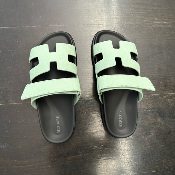 Hermes Chypre Sandal in Vert Jade size 37 - Picture 2 of 11